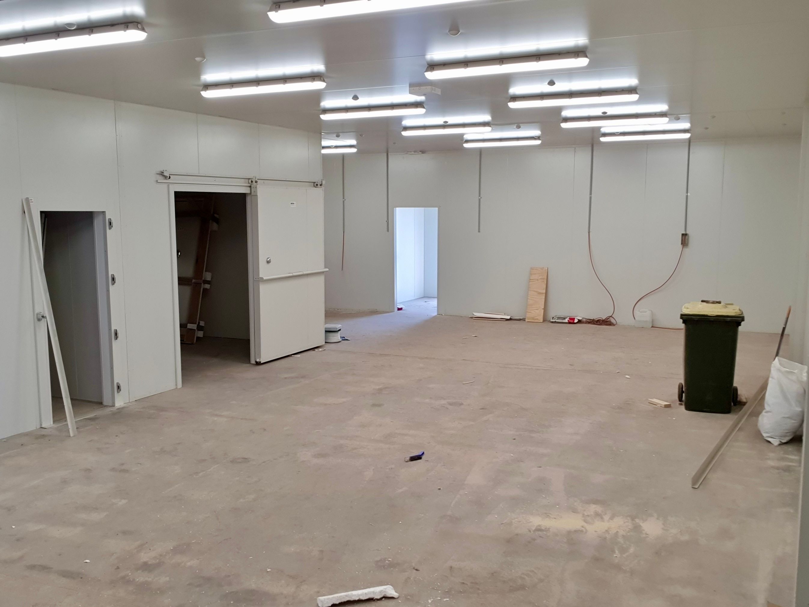 Large commercial coolroom under construction