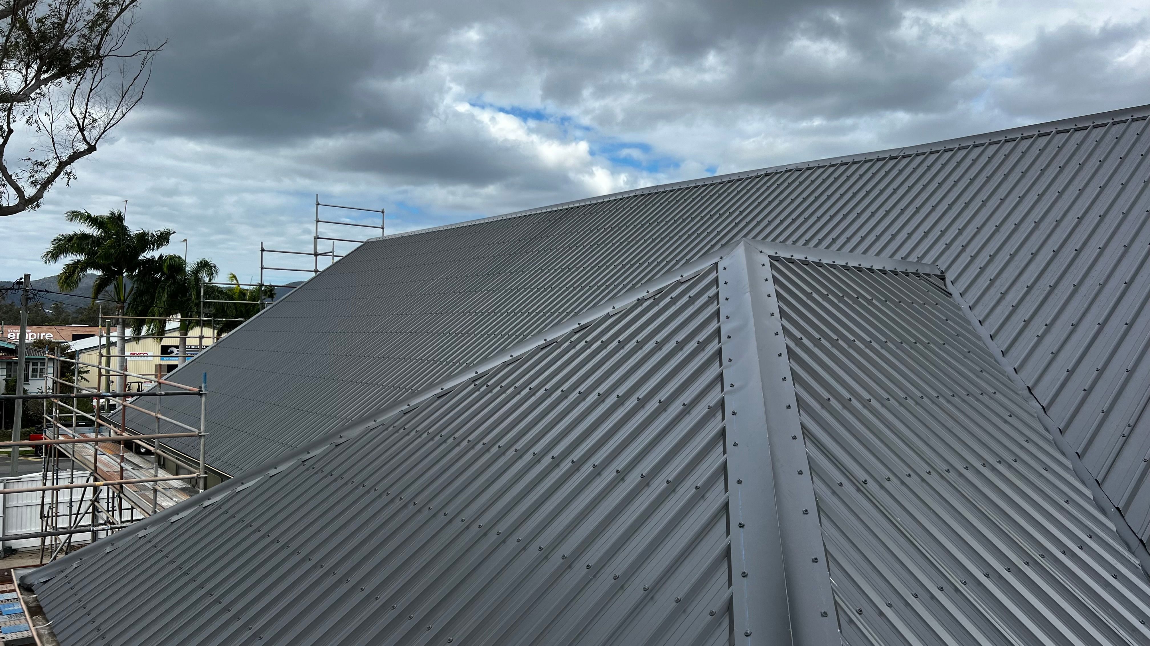 Completed metal roof